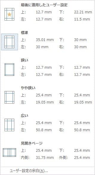 余白指定