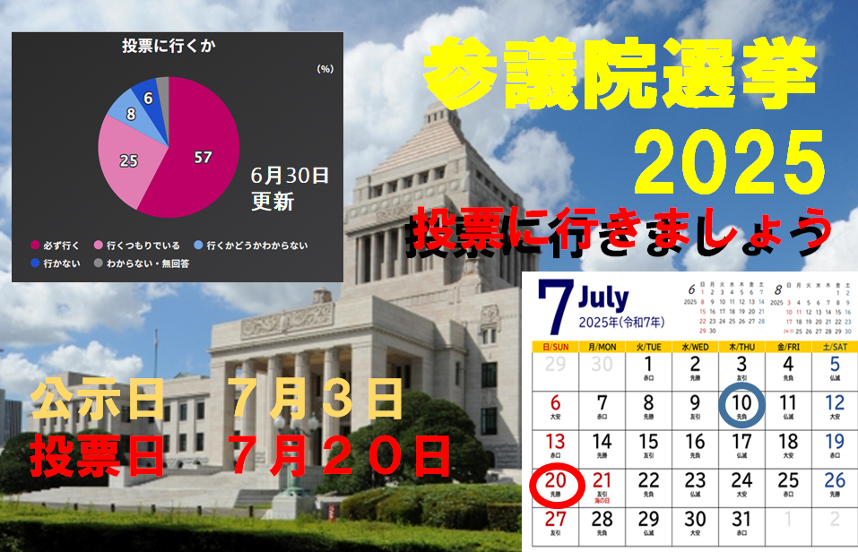 ２０２５参議院選挙　特集：投票に行こう